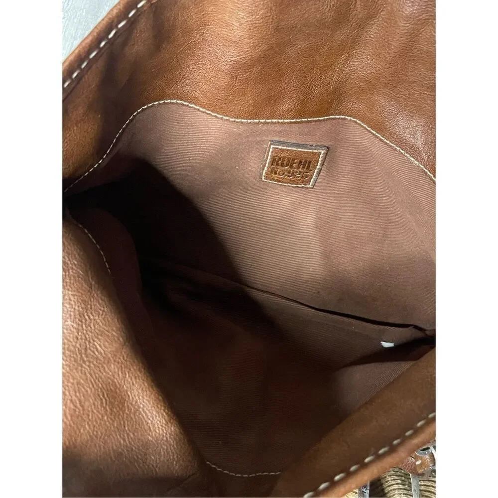 Ruehl 925 Abercrombie & Fitch Leather Fold Over Clutch Purse